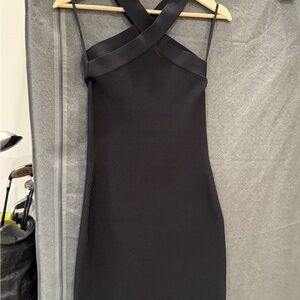 Aritzia Babaton SCULPT KNIT CRISS CROSS DRESS size S